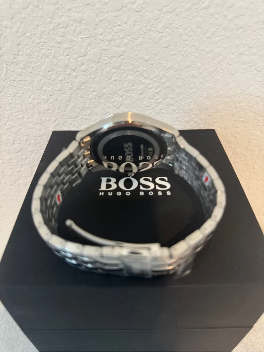 Boss Hugo Boss Men's Black and Silver Stainless Steel Dress Watch